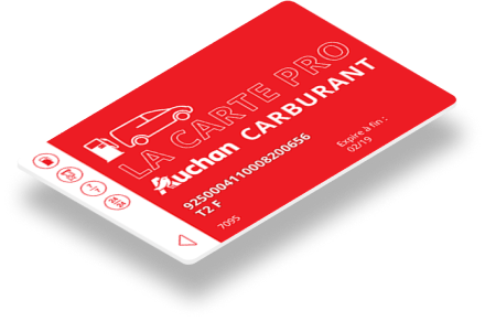 Carte carburant Auchan - isométrie