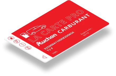 Carte carburant Auchan - isométrie